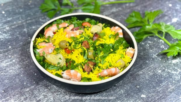 Salade de riz à l’espagnole façon paella