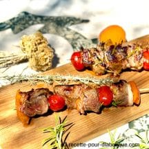 Brochettes de Magret de Canard aux Abricots et Immortelle