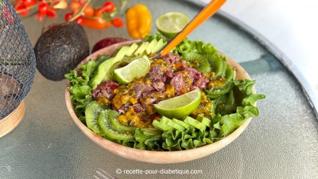 Ceviche de Boeuf mariné citron vert