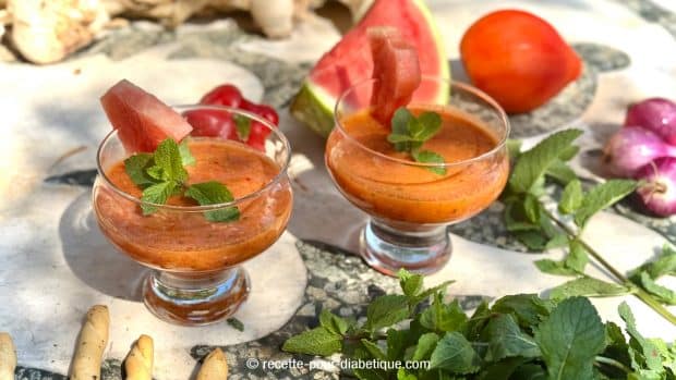 gaspacho pastèque-tomate