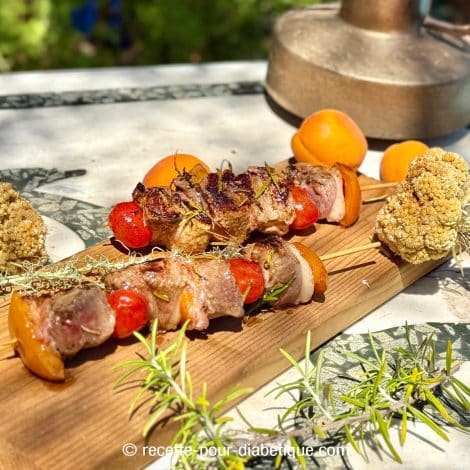 Brochettes de Magret de Canard aux Abricots et Immortelle
