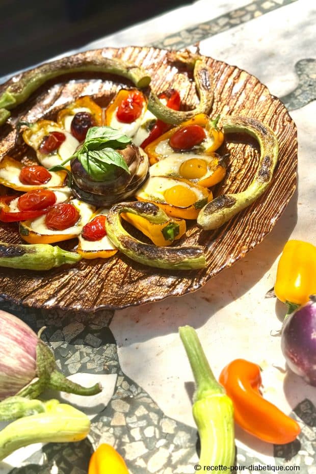 Mini poivrons farcis plancha