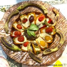 Mini poivrons farcis mozzarella
