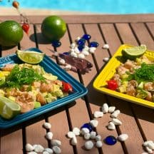 Ceviche de saumon, avocat et mangue