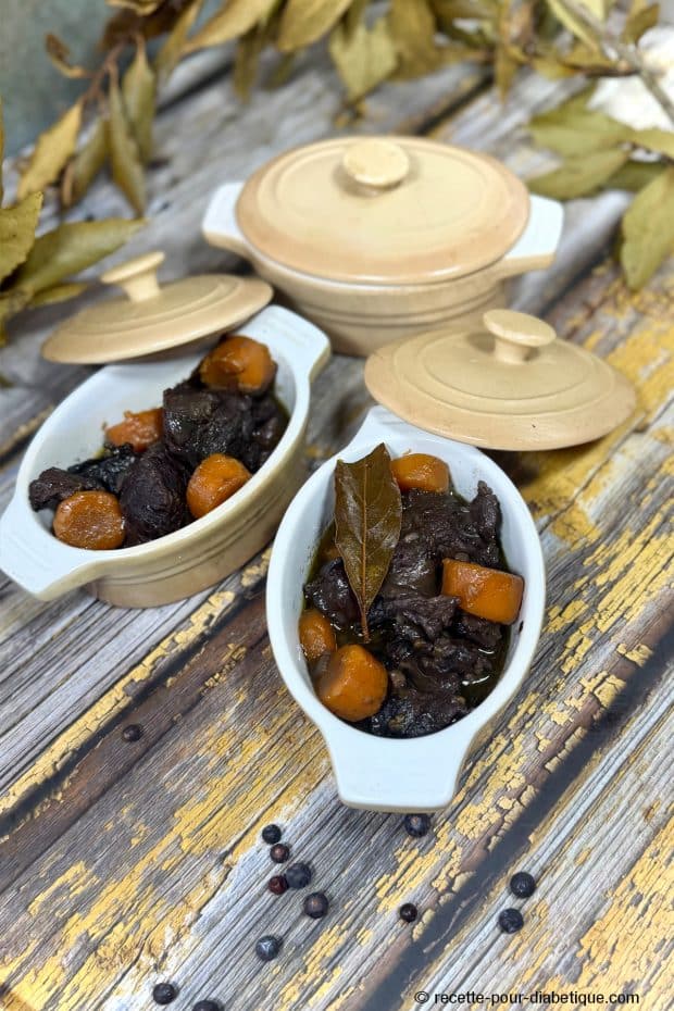 Boeuf Bourguignon en mini cocottes
