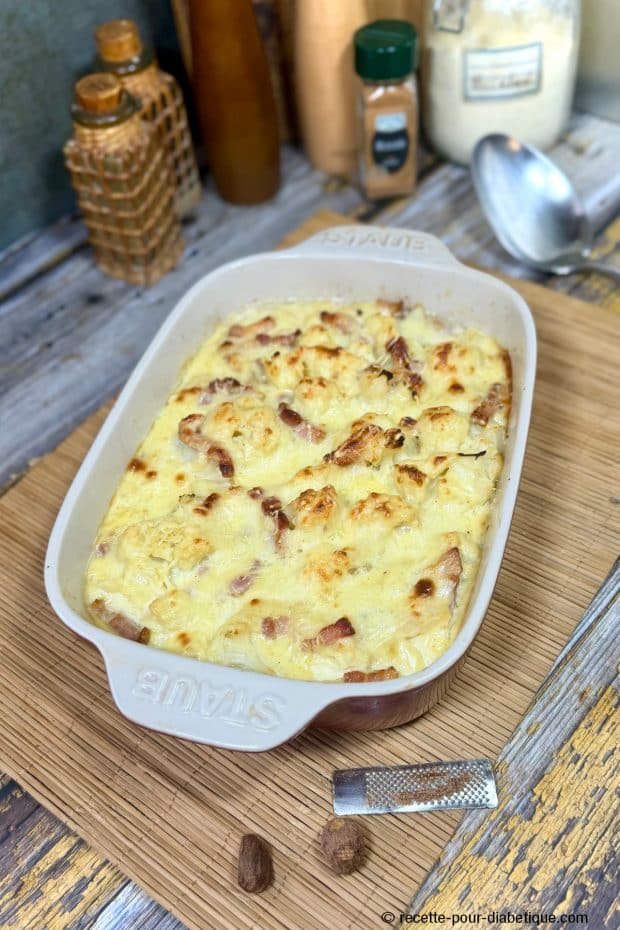 gratin de chou-fleur lardons ig bas