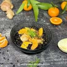 Risotto noir aux siant-jacques