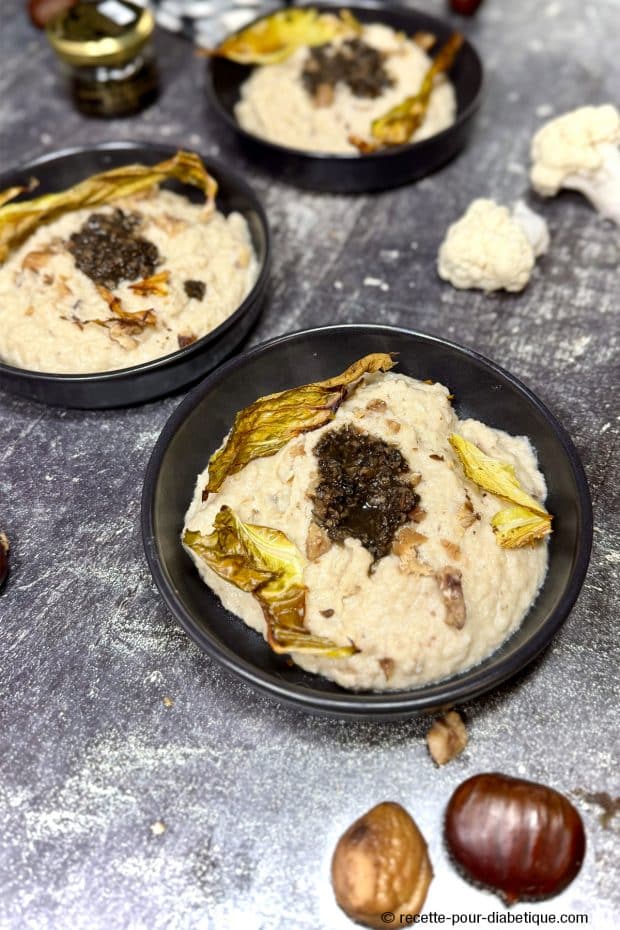 Purée de Noël au chou fleur - marron et truffes