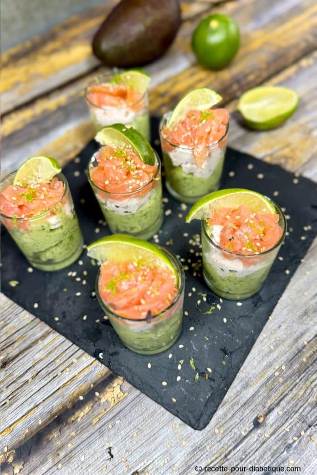 Verrine saumon fumé avocat