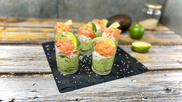 Verrine saumon fumé avocat