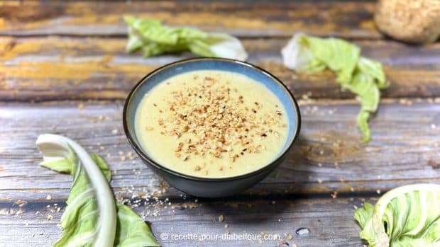 Velouté feuilles & troncs de chou-fleur + brocoli