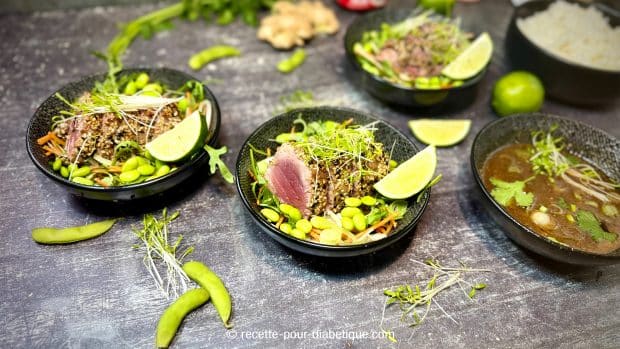 Tataki de thon salade