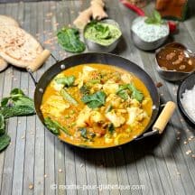 Curry de poisson aux épinards