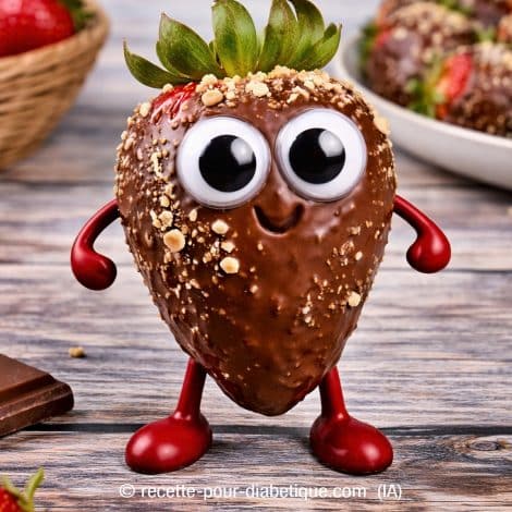 Fraises au chocolat pour paques