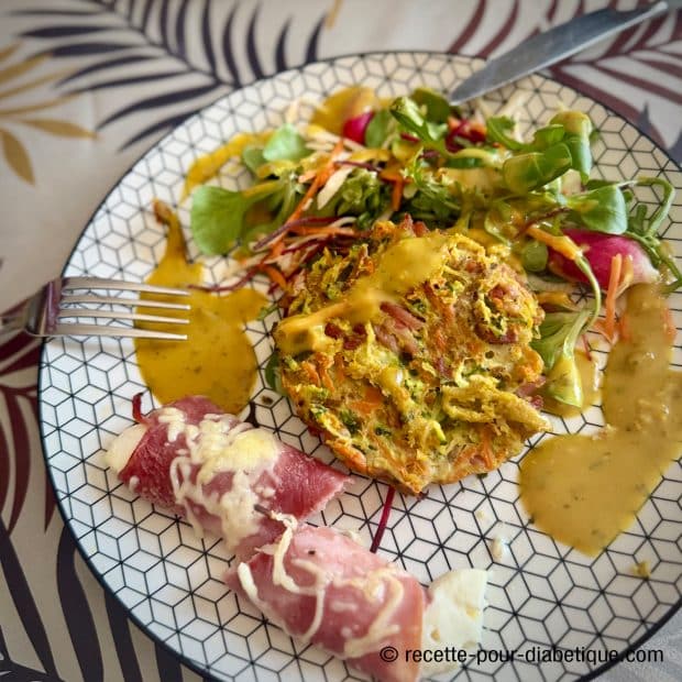 Röstis à l'indienne et jambon