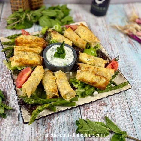 bricks au thon frais, feta, menthe