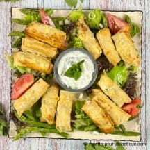 bricks au thon frais, feta, menthe