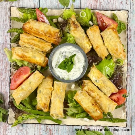 bricks au thon frais, feta, menthe