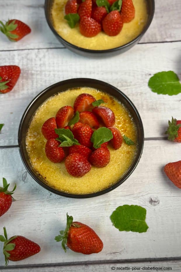 crème brulée ig bas fraise