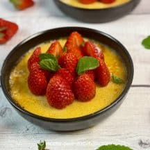 crème brulée à la fraise ig bas
