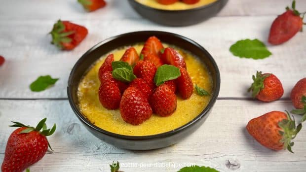 crème brulée à la fraise ig bas