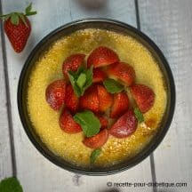 crème brulée à la fraise ig bas