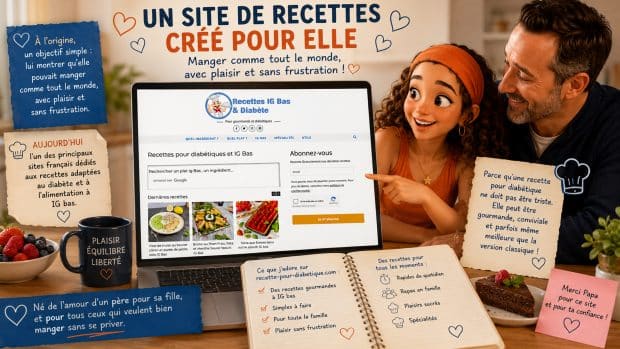 Un site de recettes créé pour elle