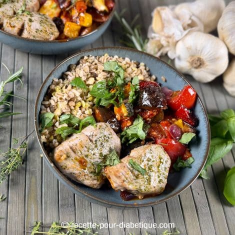 ratatouille au air fryer au thon et cereales ig bas