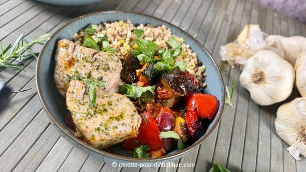 ratatouille au air fryer au thon et cereales ig bas