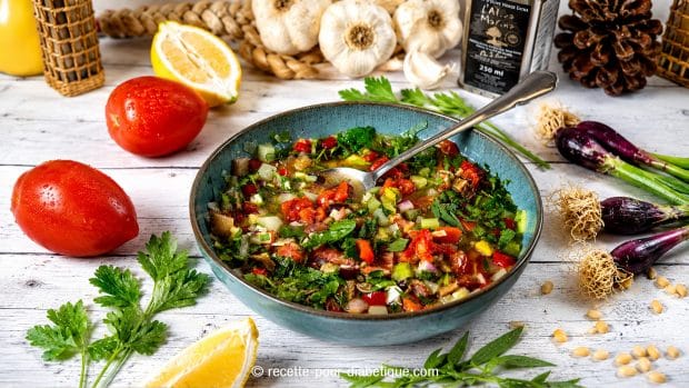 Sauce vierge aux légumes grillées