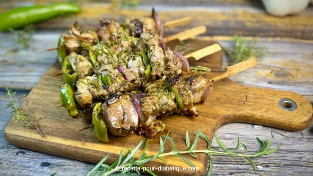 brochettes d'agneau mariné