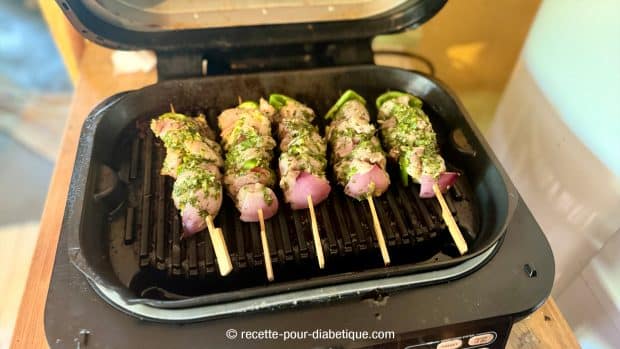 brochettes d'agneau cuisson
