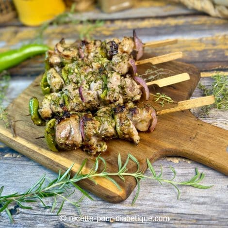 brochettes d'agneau aux herbes