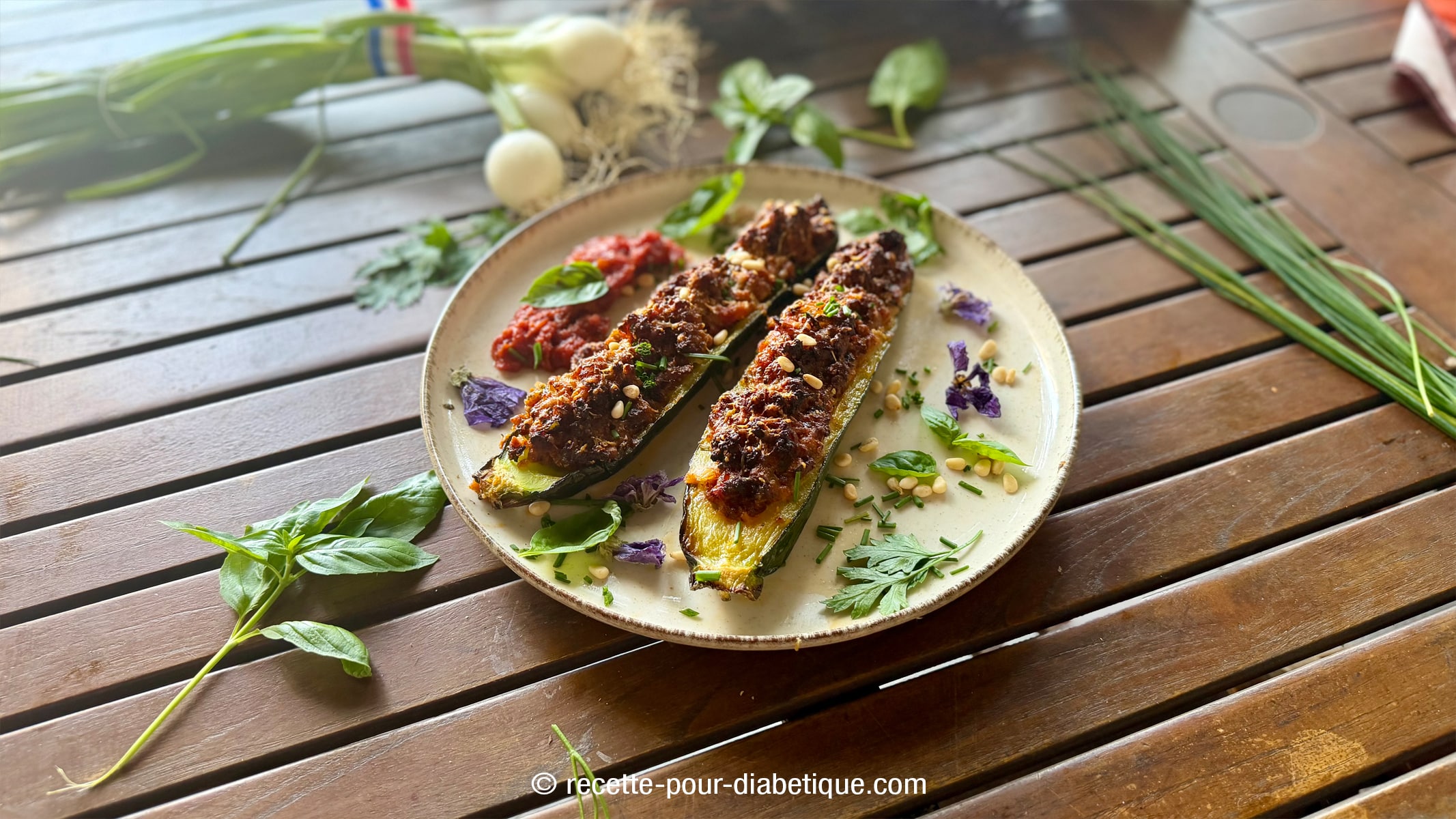 Courgettes farcies au AIr Fryer ou au four
