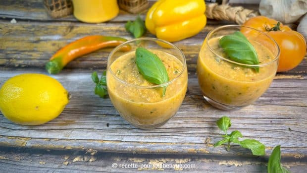 Gaspacho jaune tomates