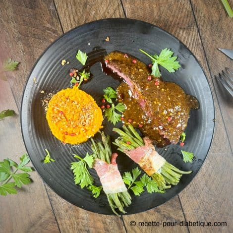 Magret de canard à la moutarde à l'ancienne et miel d'acacia