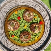champignons farcis à la viande de boeuf