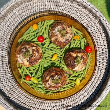 champignons farcis à la viande de boeuf