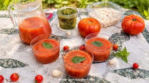 gaspacho tomates pesto