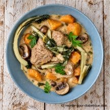 Blanquette de veau aux blettes et courge
