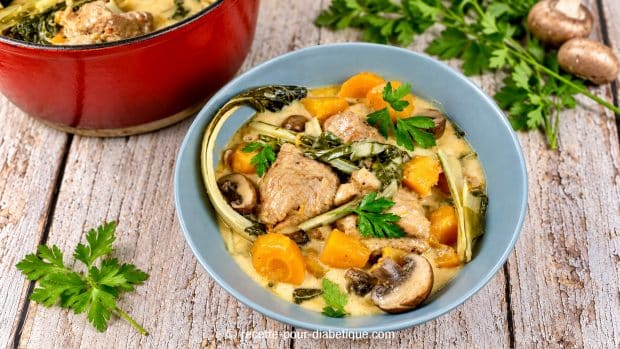 Blanquette de veau aux blettes et courge ig bas