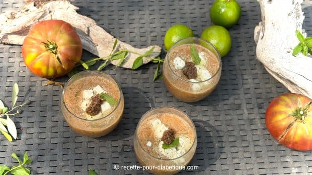 gaspacho à la grecque menthe