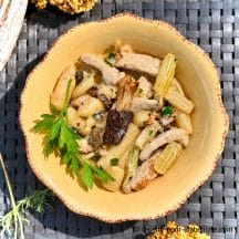 Poulet aux morilles et à la crème